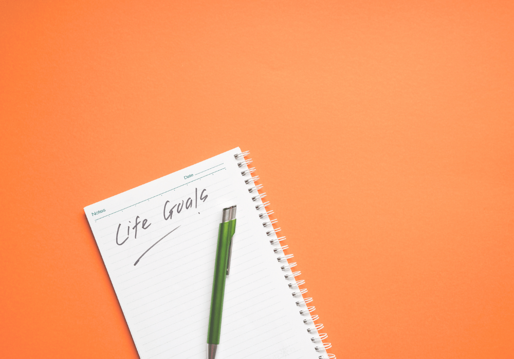 A list of life goals.